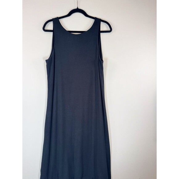 Cozy Earth Womens Sleep Dress Black Mini V Neck Ribbed Knit Nightgown Large - Picture 7 of 10